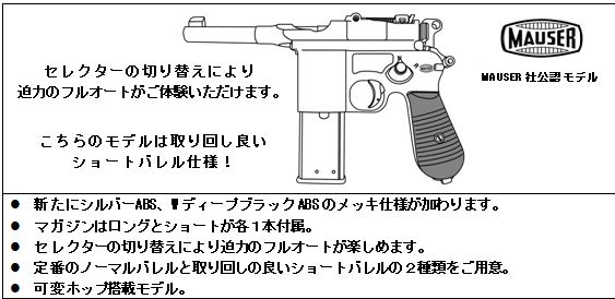 マルシン ガスブローバックガン ＜モーゼルＭ７１２＞６ｍｍＢＢ仕様 ...