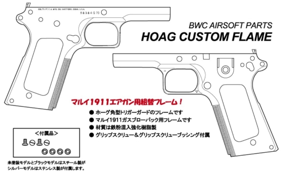 マルイ対応 1911フレーム プラスチック製